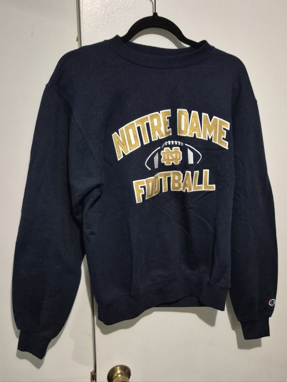 Champion Notre Dame Fighting Irish Football Blue Crewneck Sweatshirt Medium
